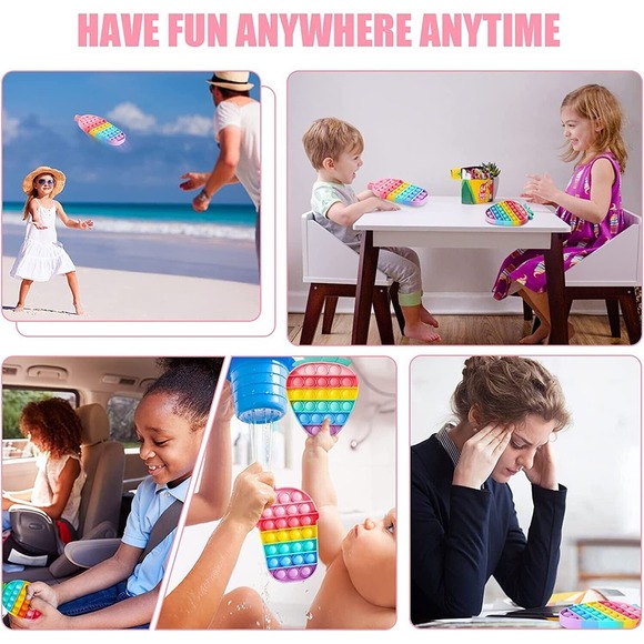 4 Pack Macaron Mini Pop Easter Pack Fidget Small Toys, Cute Fidget Popper Toy - Picture 7 of 7